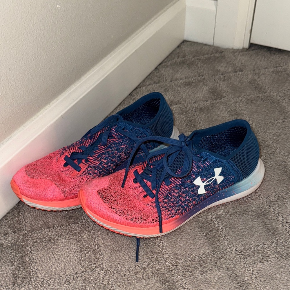 Under Armour Women's Coral and Navy Athletic Shoes